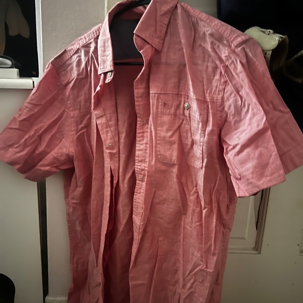 Izod Pink Casual Button Down Shirt Lightweight